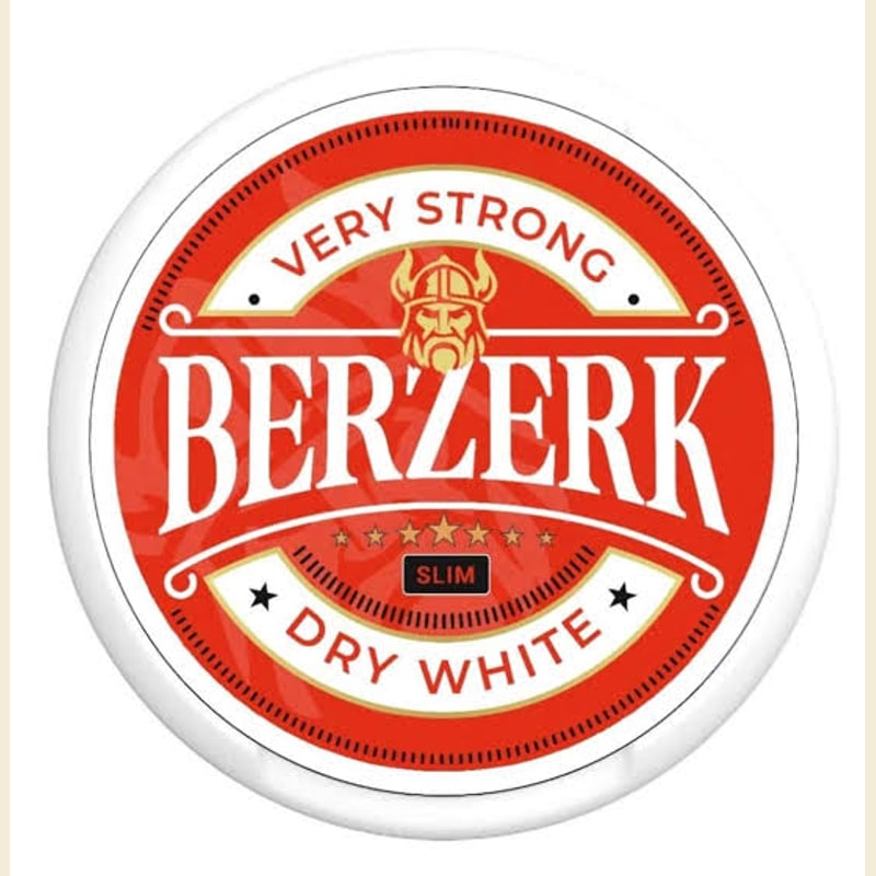 קופסת פאוצ'י ניקוטין BERZERK Very Strong Dry White
